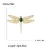 Micro-Inlaid Color Zircon Dragonfly Brooch Niche High-End Women'S Clothing Corsage Jewelry Animal Pin