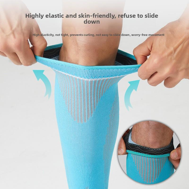 Спортивные футбольные леггинсы Нескользящие вязаные компрессионные гетры Защита голени для баскетбола Альпинизм Велоспорт Защитное снаряжение Партия