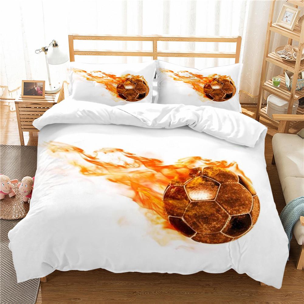 Комплект постельного белья 2/3 шт. пододеяльник, пододеяльник с 3D футбольным принтом, домашнее постельное белье, полиэстер, микрофибра, моющийся для спальни