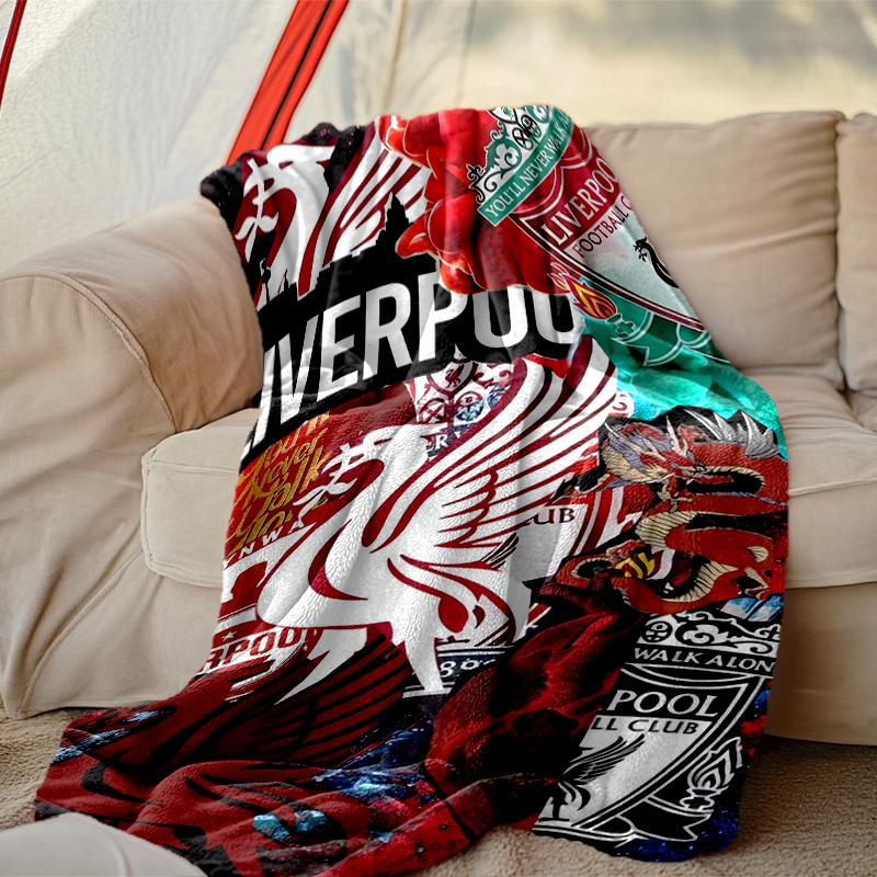 1pc Cozy Print Blanket, Liverpool FC Blanket Appropriate for Home Picnic and Travel Adventures