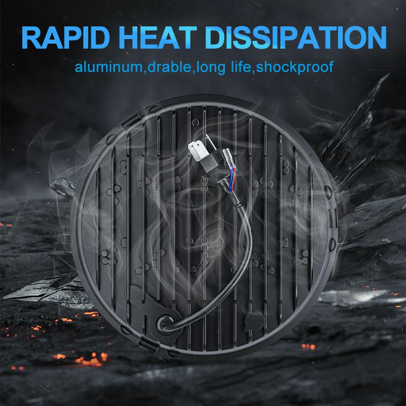 7 Inch Motorcycle LED Headlight for Motorcycle JEEP Wrangler JK Harley Touring Road King Yamaha 7Inch Round LED Headlight