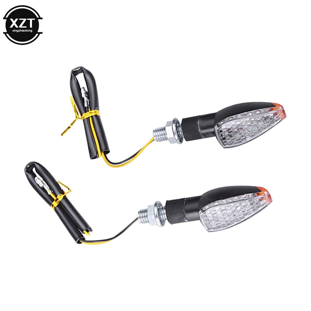 Hot Sale 2X Universal Motorcycle LED Turn Signal Indicators Light Amber Blinker Light 14 Led 12V 2W Short Motorbike Lamp