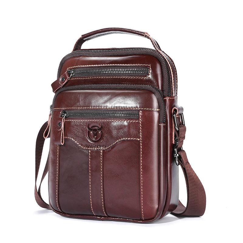 BULLCAPTAIN Новая мужская сумка через плечо, многокарманная, мужские сумки из 100% коровьей кожи, качественная дизайнерская роскошная сумка, сумка-мессенджер