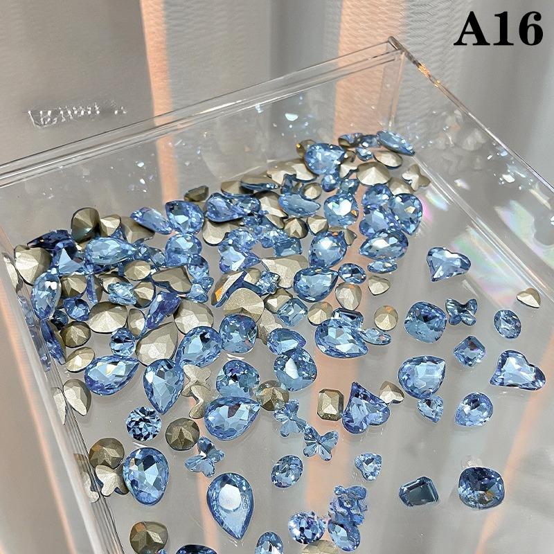 20 шт. Смешанные размеры Различная форма Ноготь 3D Стеклянные кристаллы Бриллианты Любовь Искажает Сердце Супер Блестящие Шармы Драгоценные камни Камни Д