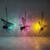 6PCS Solar Hanging Bee Lights Metal Lights with Spring Bounce Garden Decor Backyard Porch Solar Insect Lights Home Decoration