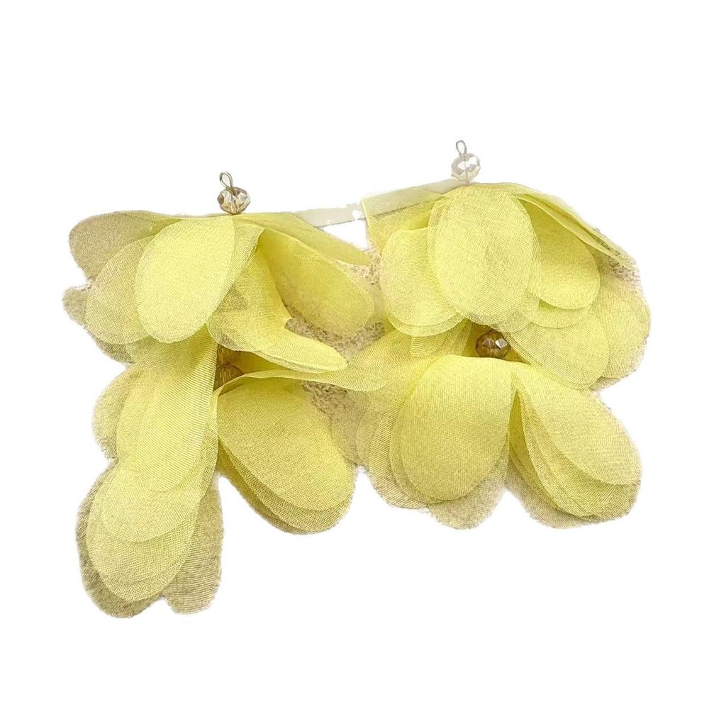 Корейские универсальные кисточки, ткань, сетка, цветы, заколки для волос и серьги с бусинами, материалы для DIY