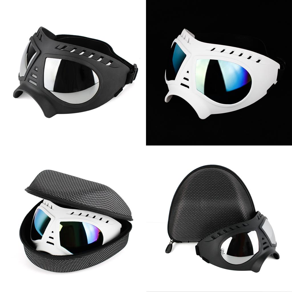 Dog Goggles Large Breed Dog Sunglasses Windproof Snowproof Pet Goggles Soft Frame Elastic Adjustable Straps