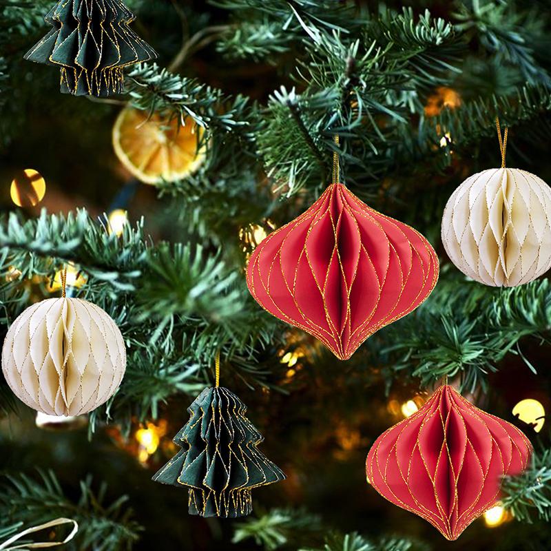 1 шт. Рождественская вечеринка витрина DIY декоративные изделия креативный рождественский сотовый кулон