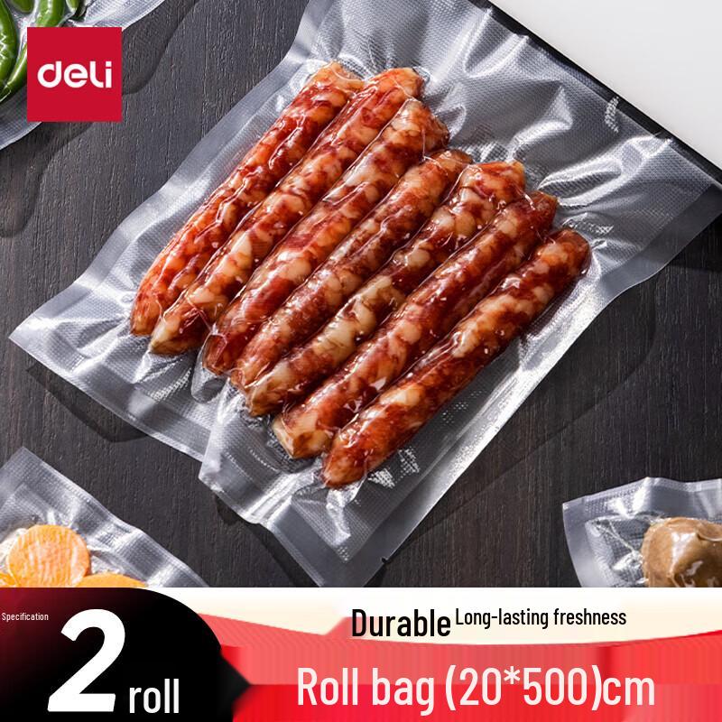 Deli Пленка для вакуумного упаковщика, рулоны, штепсель CN (адаптер в комплекте)