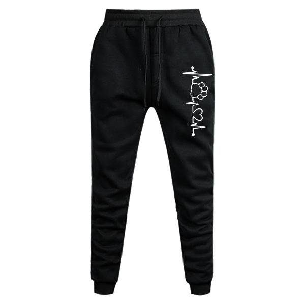 Весна-Осень женские кошачьи лапы любовь брюки с эластичной резинкой на талии спортивные брюки брюки с принтом брюки для отдыха для женщин