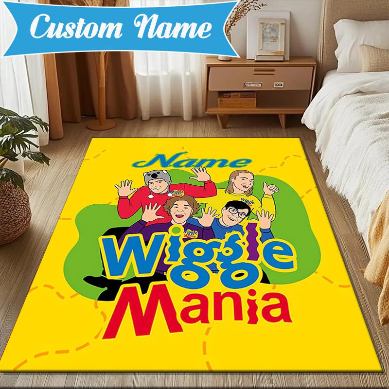 Custom Name Ready Wiggle Rug Game Carpet, Floor Mat for Bedroom Living Room Entryway Rug, Home Decor Idea Gift for Christmas birthday