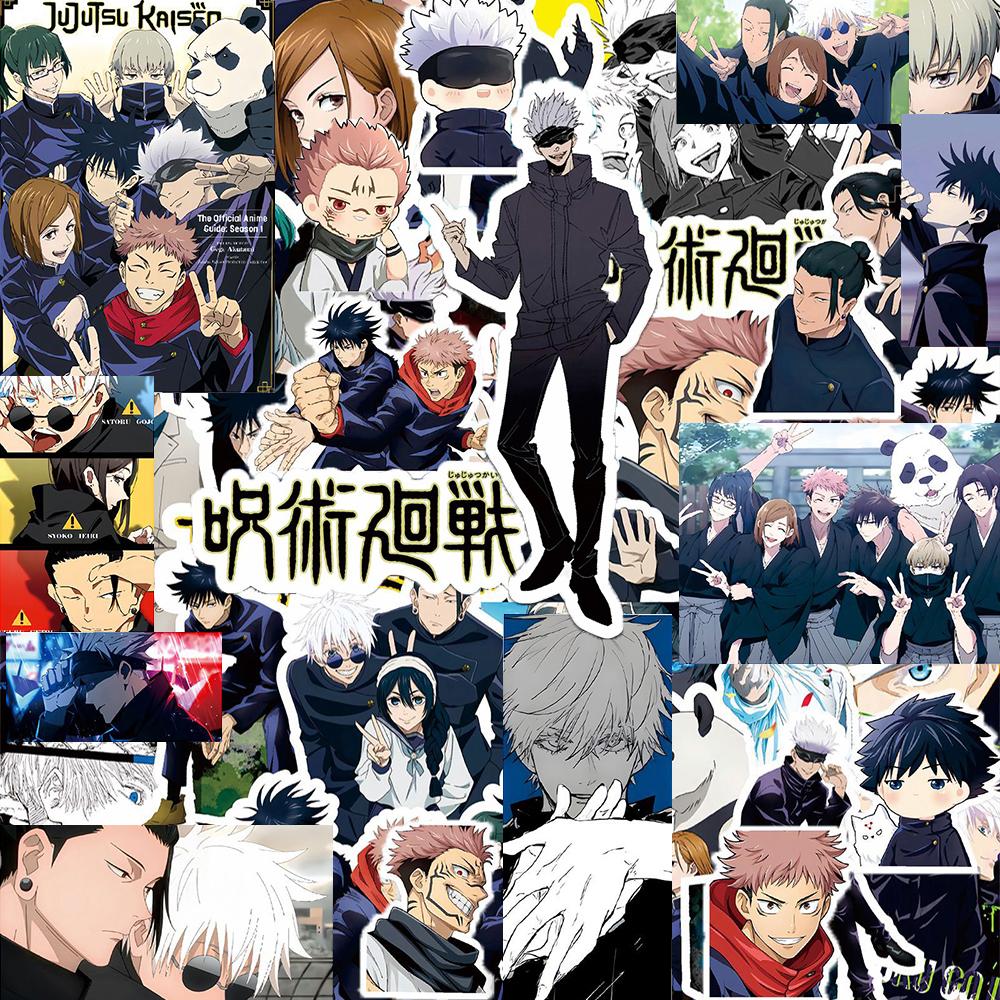 65-82 шт. Новые японские аниме Jujutsu Kaisen Наклейки Годжо Сатору Мультяшная наклейка Ноутбук Телефон Гитара Велосипед Крутые Манга Декали Декор