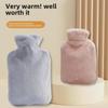 Detachable Fur Hot Water Bottle: Winter-Ready, Explosion-Proof PVC, Warm Handbag & Stomach Warmer