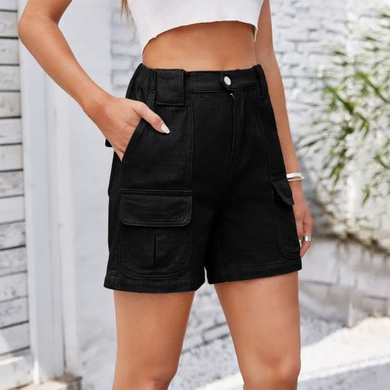 Женские шорты-карго, повседневные шорты-бермуды длиной до колена с множеством карманов, летние прямые брюки-карго