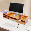 Современная деревянная подставка для монитора с запирающимся ящиком и держателем для телефона, компактный настольный органайзер из МДФ для дома и офиса, простая сборка