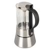Кофеварка Moka Pot Crystal Glass Top из нержавеющей стали для плиты, классическая итальянская кофеварка на 4 чашки