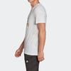 Adidas T Shirts Men's White Crew Neck Moderate Straight Fit FN1736