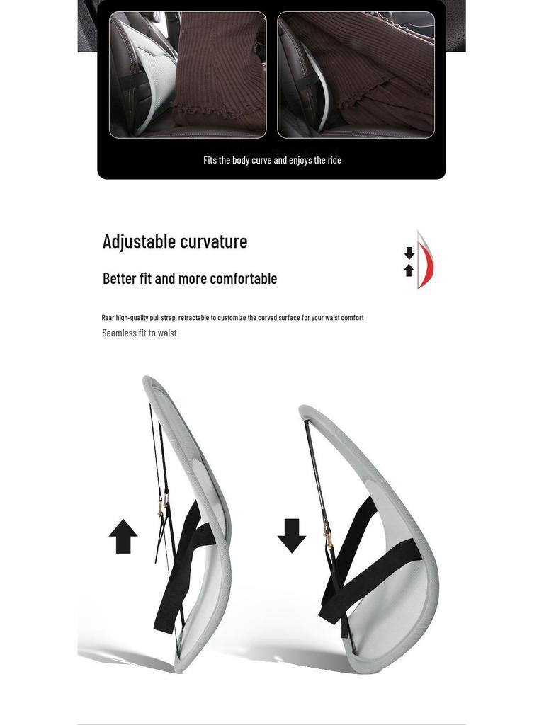 Дышащая летняя сетчатая поясничная подушка-поддержка для автомобиля и офиса