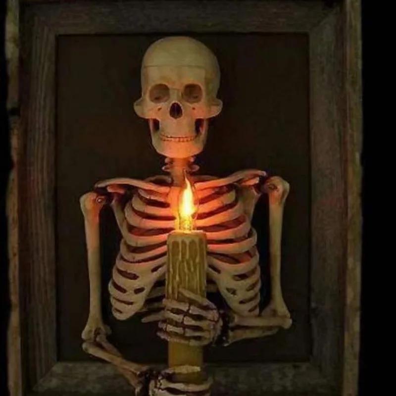 Популярная фоторамка со скелетом на Хэллоуин, свеча, лампа, горячая распродажа, изделия из смолы, подвеска для дома, украшение атмосферы
