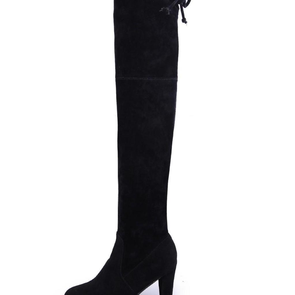 Осенне-зимние однотонные сапоги выше колена на высоком каблуке для женщин 2021 года.