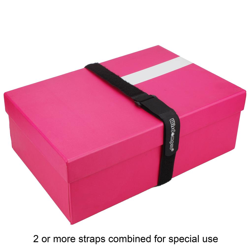 Стяжки-липучки Wisdompro, для организации проводов и кабелей, 2,5 см x 30,5 см, упаковка 12 штук, черные