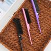 Brush Edge Control Brush Tearing Comb Plastic Hair Brush Nylon Teaser Hair Brush Three Row Salon Barber Household Backcombing Comb