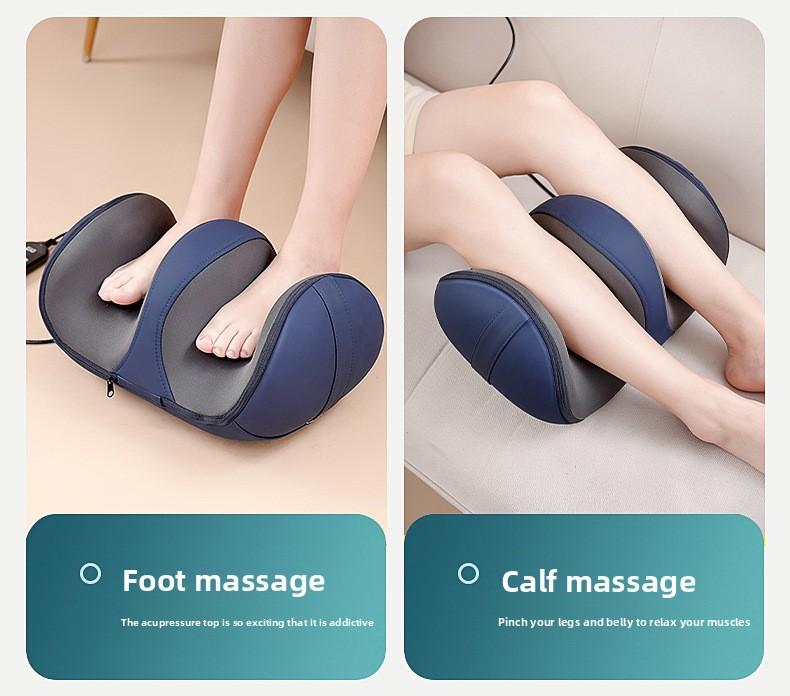 Calf Massager 3D Bionic Massage Head and Bottom Hot Compress Kneading Legs Foot and Foot Foot Therapy Machine