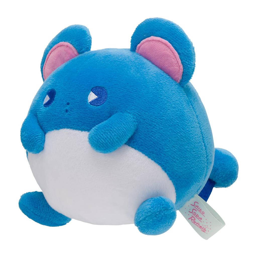 Pokémon Center Original Plush Toy: Psycho Soda Refresh Marill, 15 x 14 x 12 cm (H x W x D)