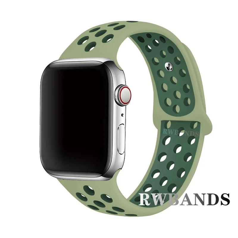 Спортивный ремешок для Apple Watch Band 46 мм 44 мм 40 мм 42-38-41 мм 45 мм Дышащий браслет iWatch Series 10 9 8 7 6 SE 5 3 Ultra 2 49 мм