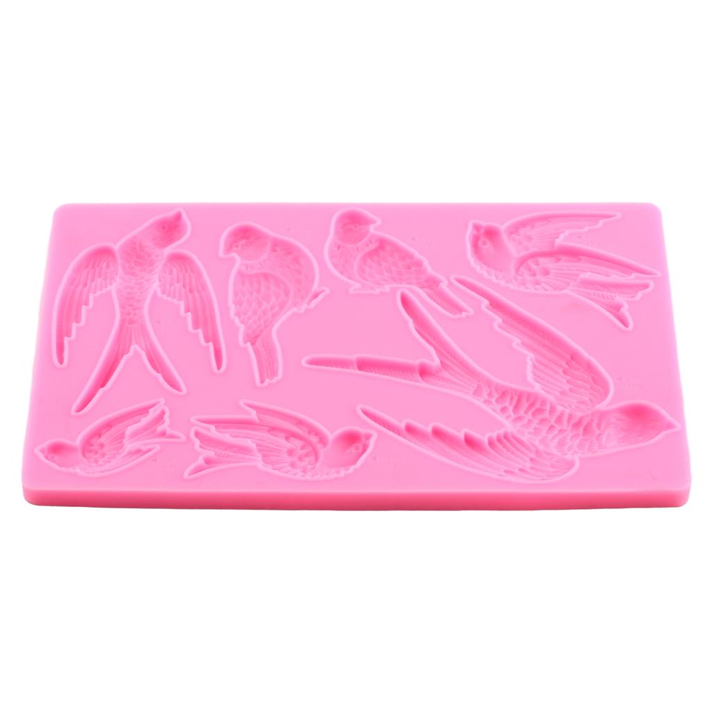 Силиконовые формы для птиц, форма для помадки в форме птиц для украшения торта, топпер для кексов, конфет, шоколадной жевательной резинки, форма для полимерной глины