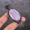 Пурпурит Ручная работа Медная проволока Обертка Ювелирный кулон 3,35" l9F68