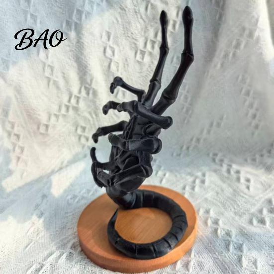 Sturdy Plastic Phone Dock 3D Printed Sci-Fi Horror Holder, Novelty Stable Smartphone Stand, Decorative Desk Organizer Compact Collectible Ornament for
