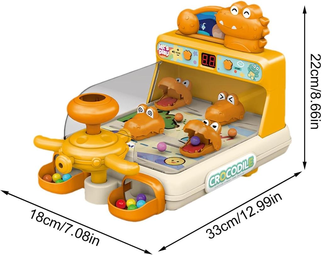 Miniature Pinball Games with Sounds & Light Dinosaur Themed Shooting Game Classic Tabletop Games Halloween Xmas Gifts for Boys