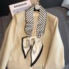 Luxury Long Silk Scarf Female Animal Horse Print Thin Narrow Scarf Bag Hair Band Ribbon Scarfs Women Neckerchief