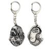 Japanese Chin, Japanese Spaniel - Silver-plated Key Ring with Dog, Handbag Decoration, Backpack Pendant by Brand