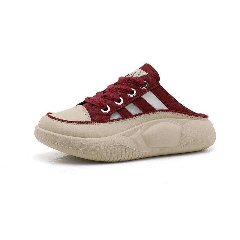 Baotou полутапочки женские верхняя обувь лето 2025 новые повседневные однопедальные ленивые тонкие белые туфли Q216