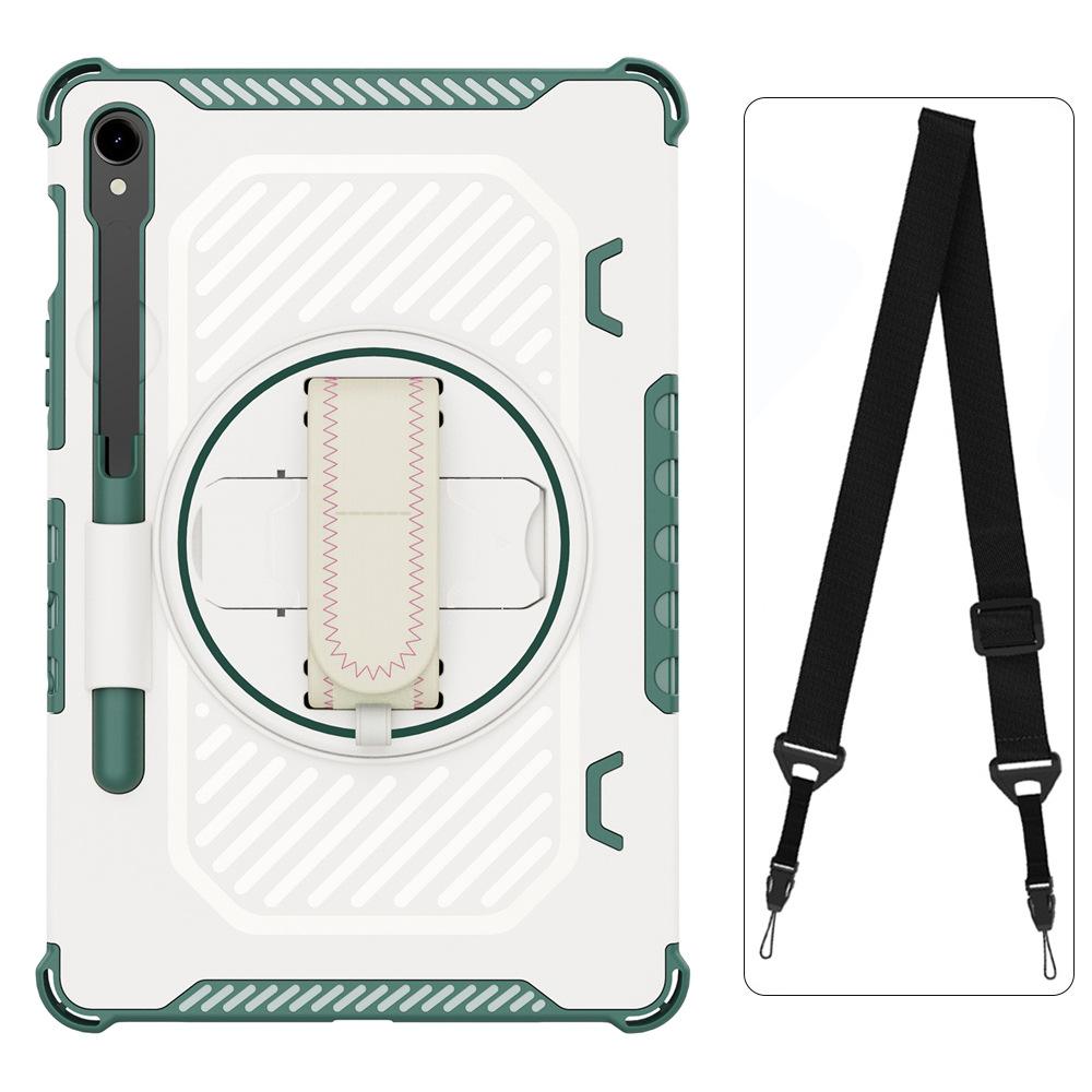 Suitable for Samsung protective case S7FES8plusS9FES9+S10plusA9A11plus with rotating stand and hand strap