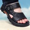Sandals Men's 2025 Summer New Trend Cowhide Beach Shoes Casual Wear Dual-purpose Cool Slippers Men's 2025