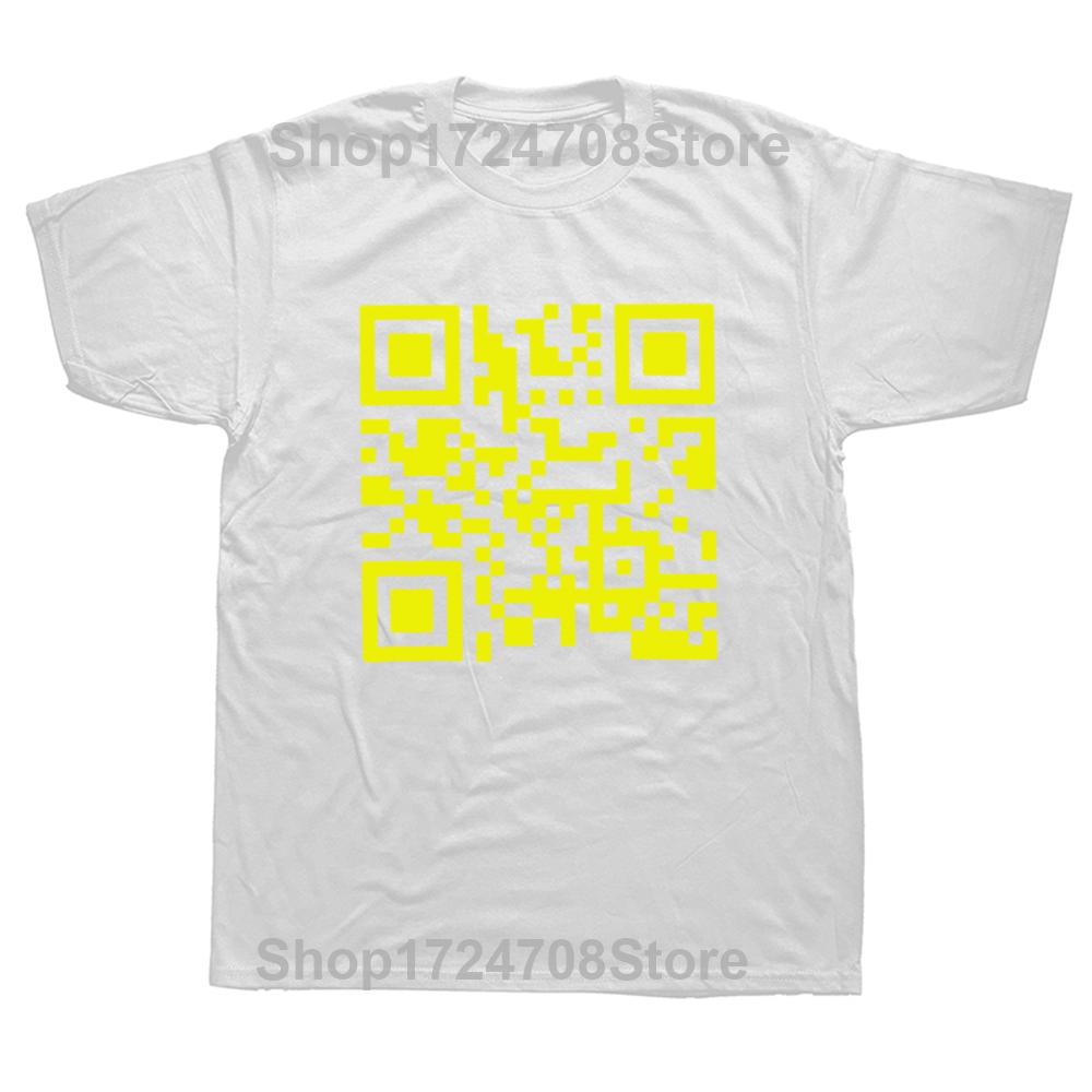 Смешная футболка с QR-кодом F You, смешной взрослый юмор, шутка, странный подарок, футболки 100% хлопок, мягкие, унисекс, с круглым вырезом, повседневные футболки, европейский размер