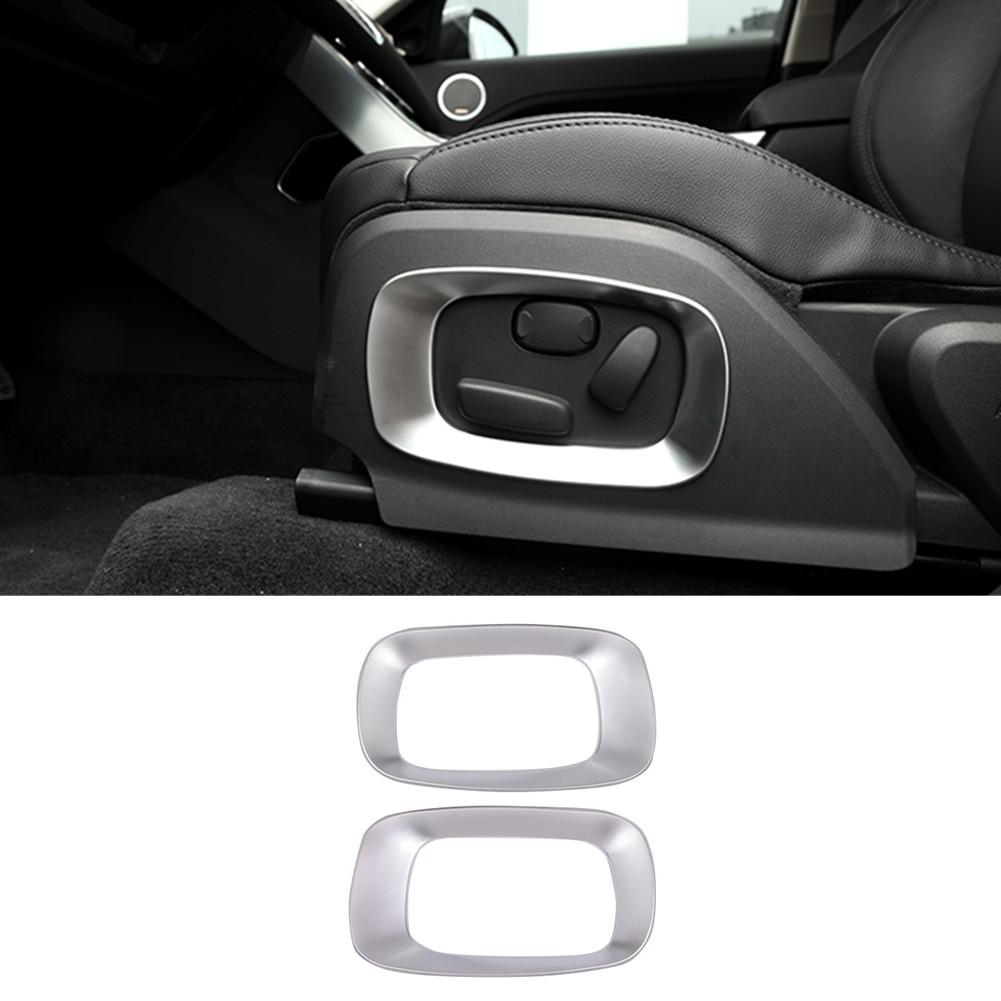 2Pcs/Set Car Side Seat Adjustment Button Frame Sticker Trim For Land Rover Range Rover Evoque 2012-2018 Auto Interior