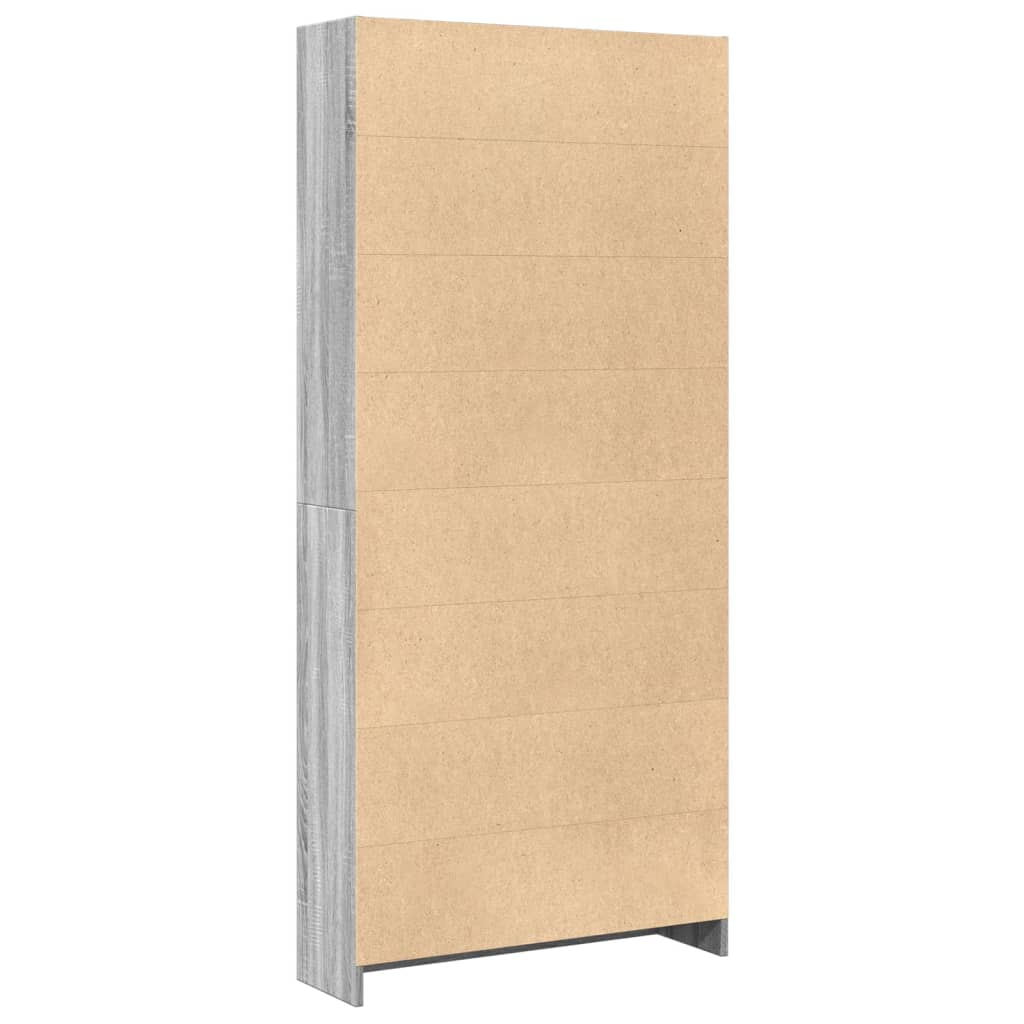 Bookshelf Grey Sonoma 80x24x176 cm Engineered Wood