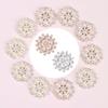 Fashion Pearl Flower Buttons Rhinestone Buttons Crystal Glass Stone Sewing Buttons Apparel  Accessories Clothes Bag Decoration