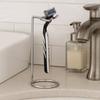 Stainless Steel Shaver Storage Rack Silver Easy Carry Shaver Display Stand Safety Razor Brush Holder Long Handle Shaving