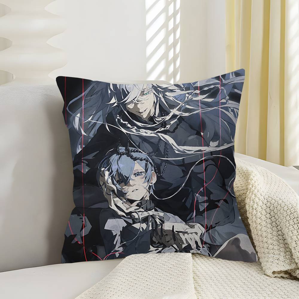 B-Black B-Butler Japanese Anime Personalized Pillow Cover Kids Bedroom Wild Party Decor Pillowcase Kid Birthday Shower Gift