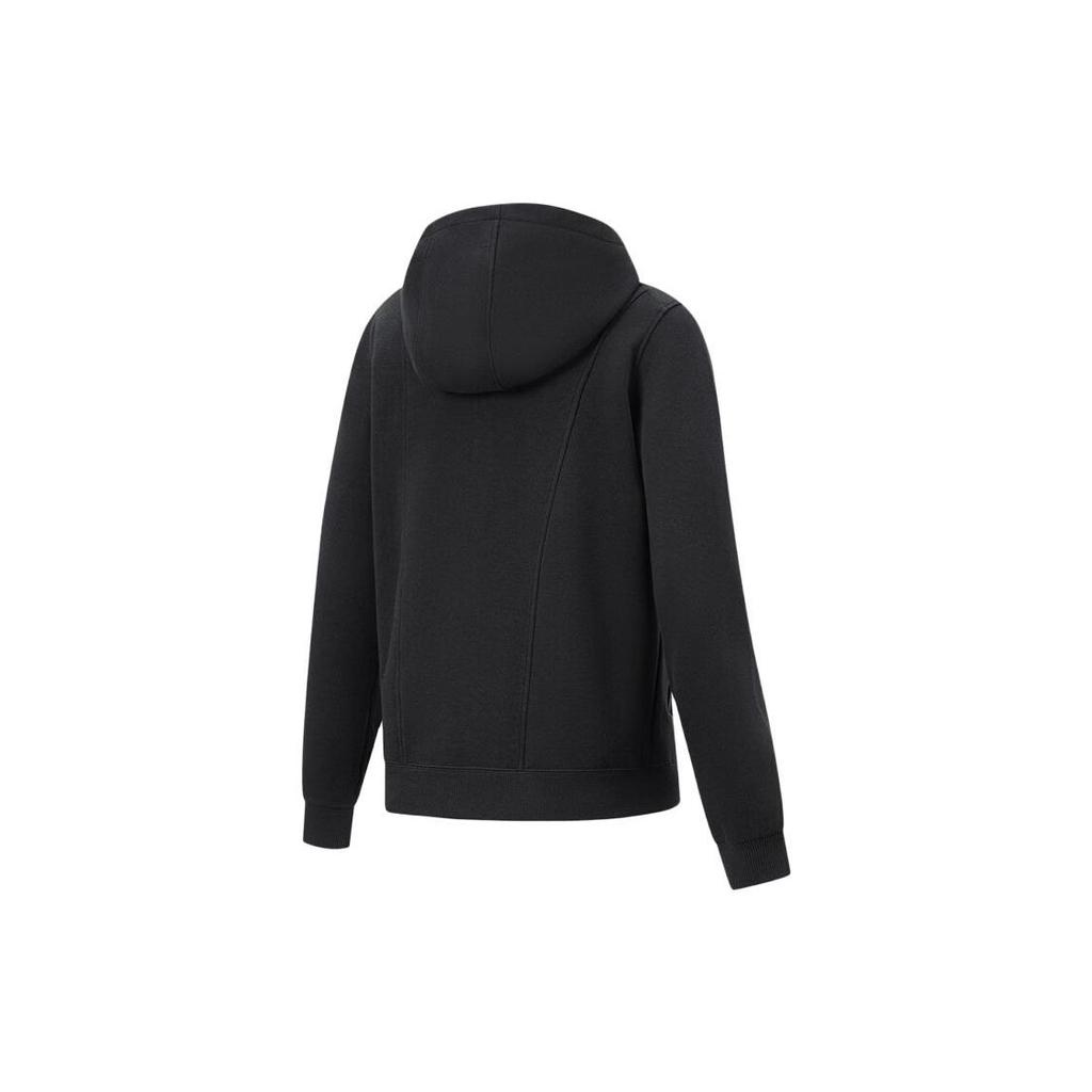 Li Ning однотонный кардиган с капюшоном спортивная толстовка женская толстовка черная AWDT776-3