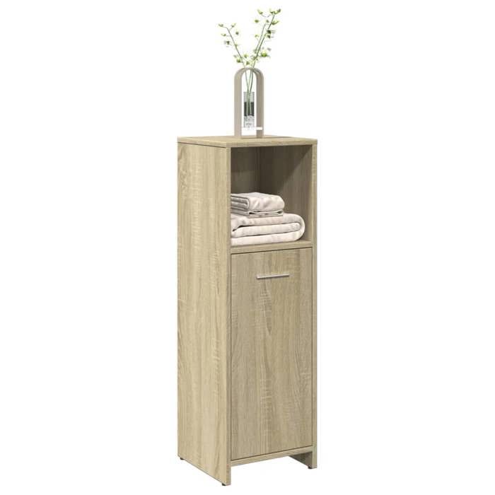 VidaXL Armoire de salle de bain Chêne sonoma 30x30x95 cm Aggloméré, armoire, armoire de rangement, étagère de buanderie, 849601