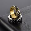 [ZAKAKA] ring men's stainless ring fashion accessories present (17, golden)