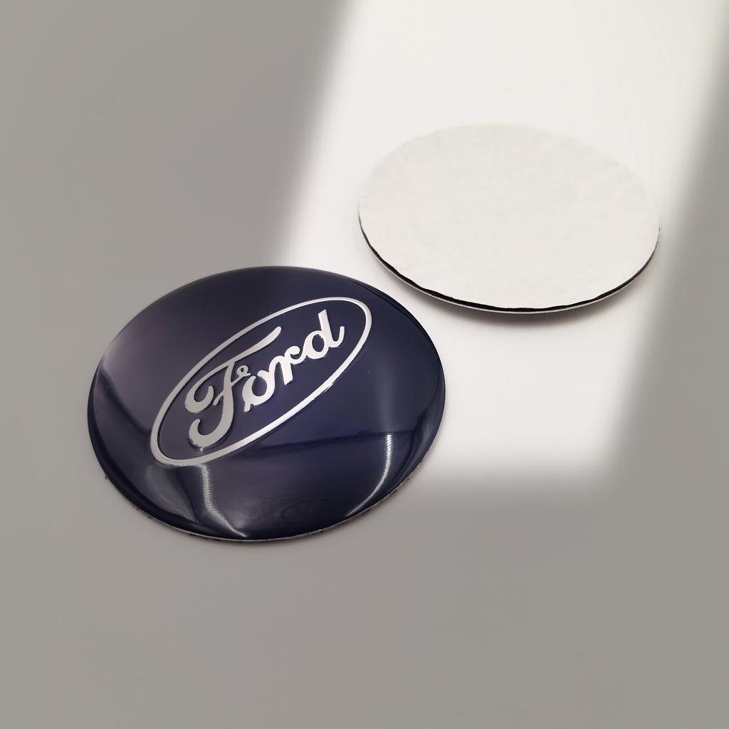 ZLKQ1 4pcs fiat ForFord Car emblem Wheel hub Center Cap Badge covers sticker Decals 54/56/60/62/65mm Styling accessories