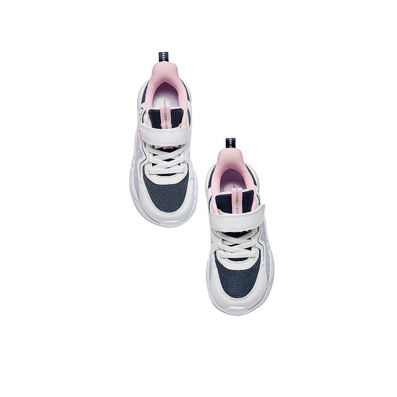 Anta Kids Synthetic Leather Mesh Fashion Versatile Lightweight Wear-Resistant Low-Top Running Shoes Kids Sneaker Blue White A22449970-1