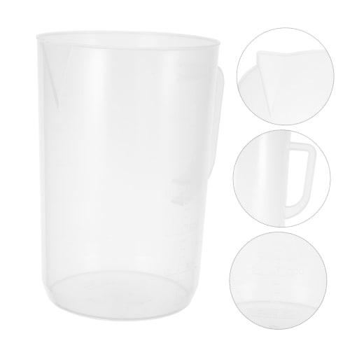 Luxshiny 3000ml Measuring Pitcher - Large Plastic Measuring Cup, Mixing Pitcher, Pouring Cup, Measuring Jug, Liquid Beaker with Handle and Spout for O